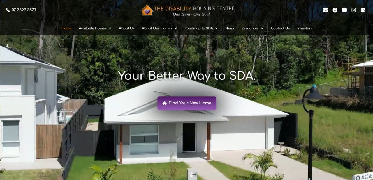 The Disability Housing Centre website redesign hero preview